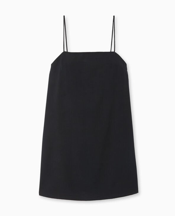 Pimkie Robe Courte Avec Bretelles à Nouer - Noir