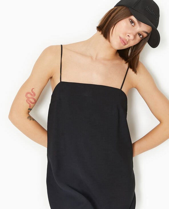 pimkie Robe courte avec bretelles à nouer - Noir