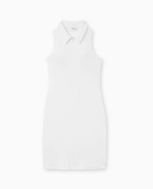 Pimkie Robe Courte Dos-nu Avec Col - Blanc