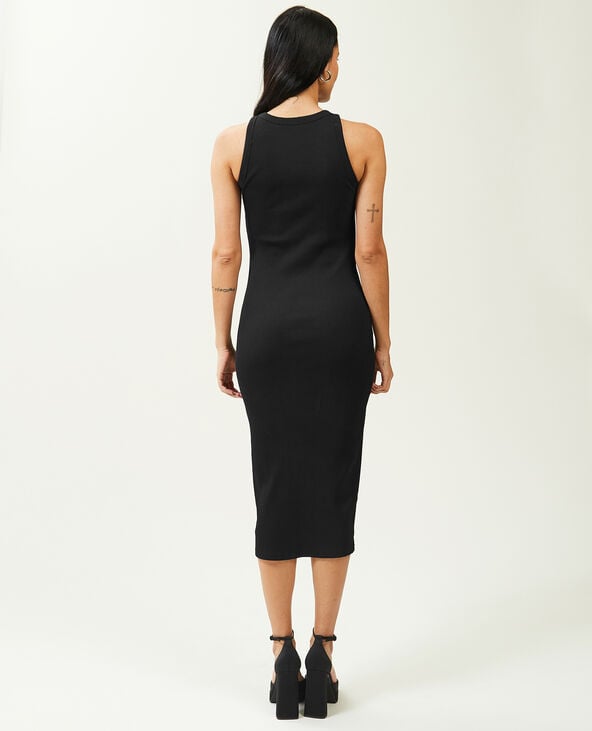 Pimkie Robe Débardeur Midi En Maille Côtelée - Noir