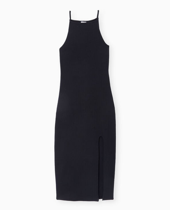 Pimkie Robe Longue à Bretelles Avec Fente - Noir