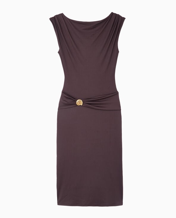 Pimkie Robe Longue Avec Ceinture Bijou - Marron