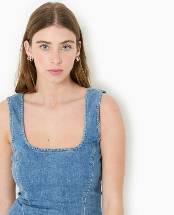 Pimkie Robe Moulante En Jean Stretch - Bleu