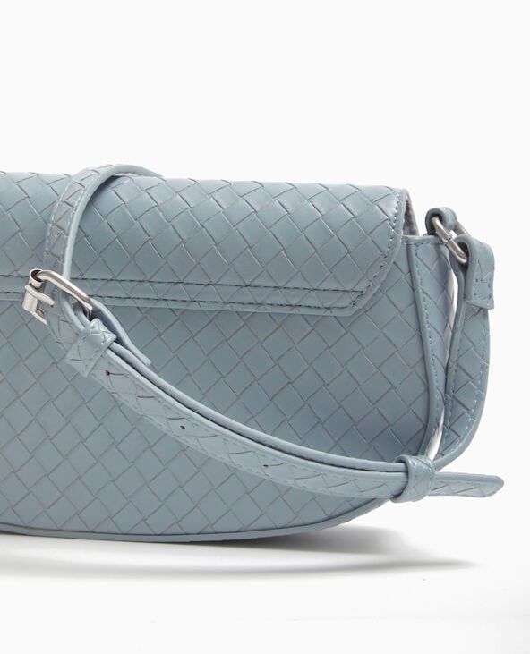 Pimkie Sac Boxy Effet Tressé - Bleu Clair