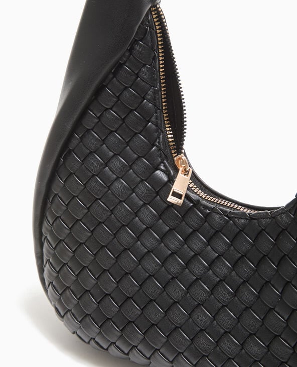 Pimkie Sac Demi-lune En Simili Tressé - Noir