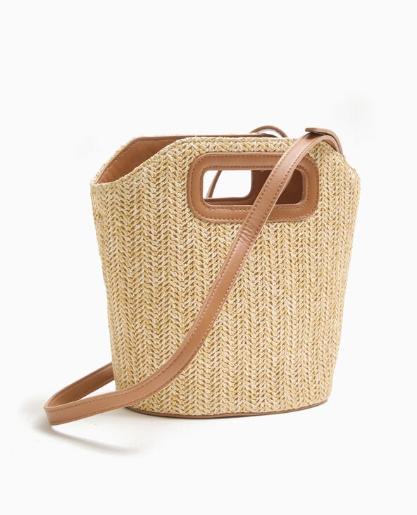 Pimkie Sac En Raphia Et Simili Cuir - Beige