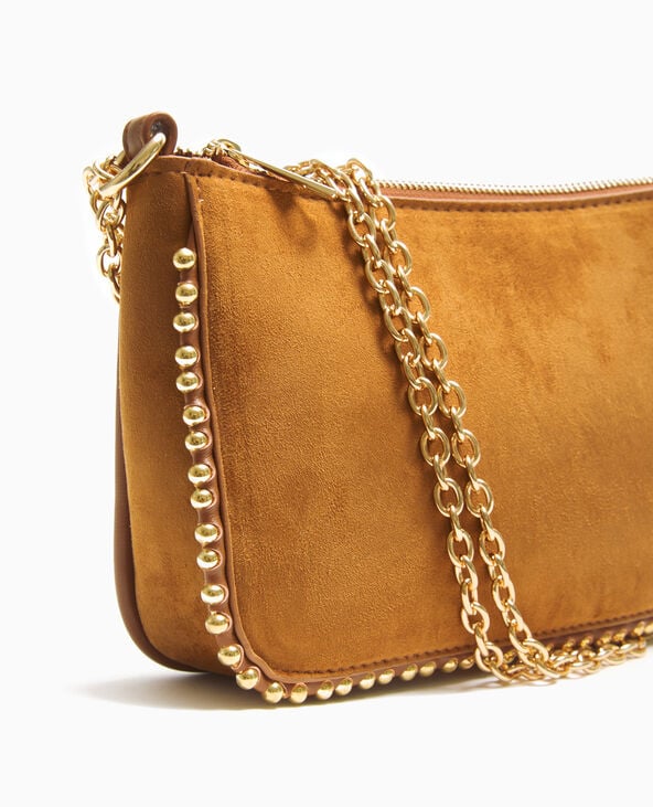 Pimkie Sac Pochette Avec Chaînette Et Clous - Beige