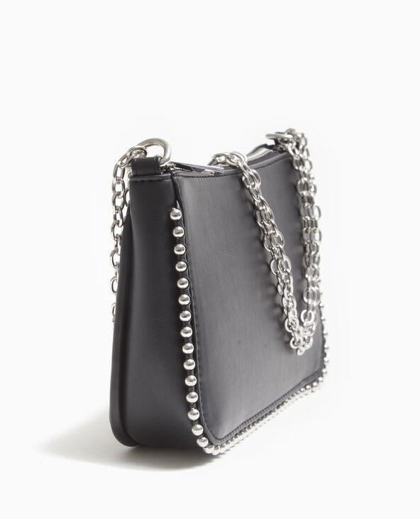 Pimkie Sac Pochette Avec Chaînette Et Clous - Noir