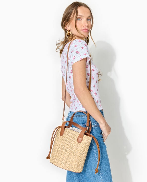 pimkie Sac seau en raphia - Beige