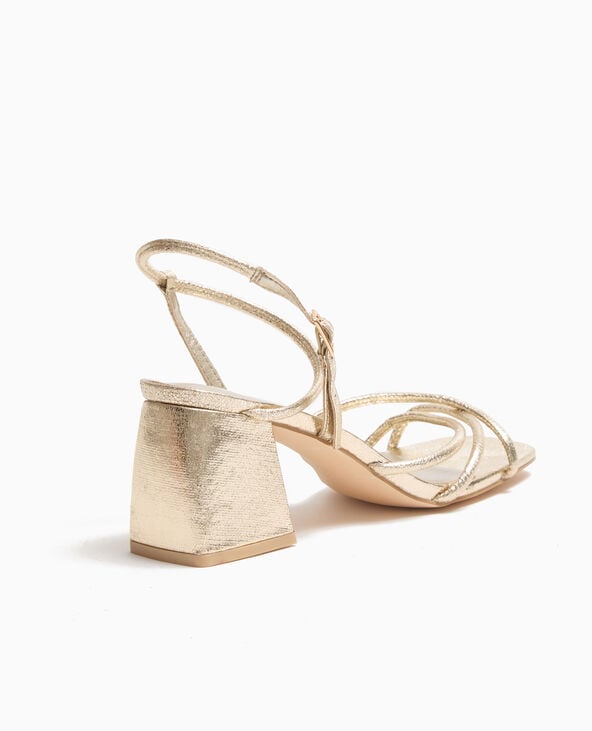 Pimkie Sandales à Talons Avec Brides - Doré
