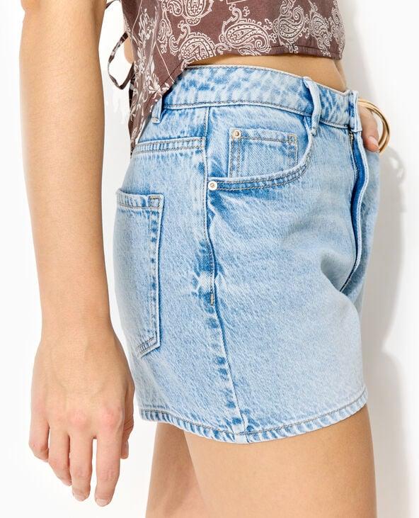 pimkie Short en jean taille haute - Bleu