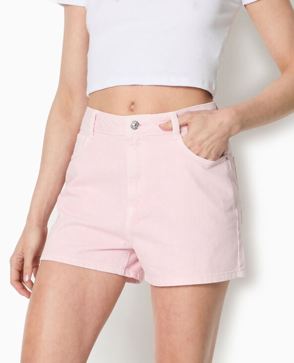 pimkie Short en jean taille haute - Rose