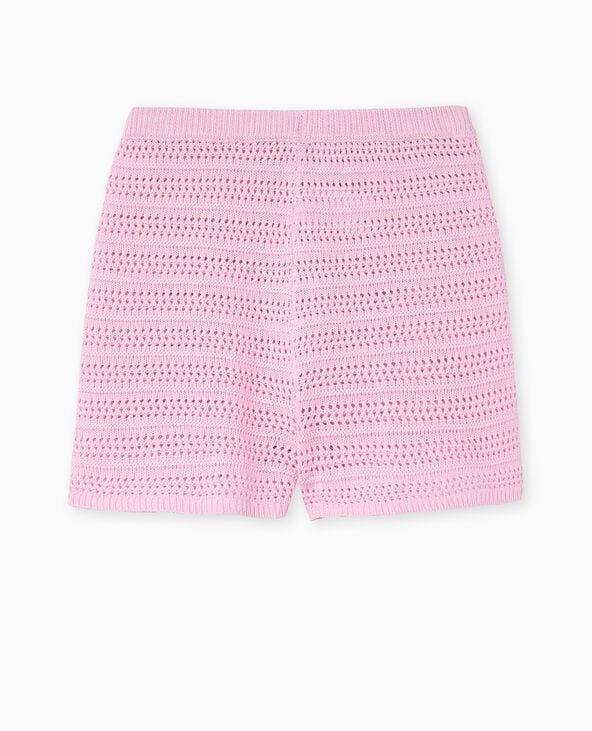 Pimkie Short En Maille Ajourée - Rose