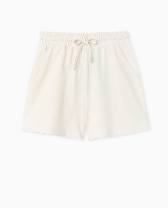Pimkie Short En Molleton Taille élastiquée - Blanc