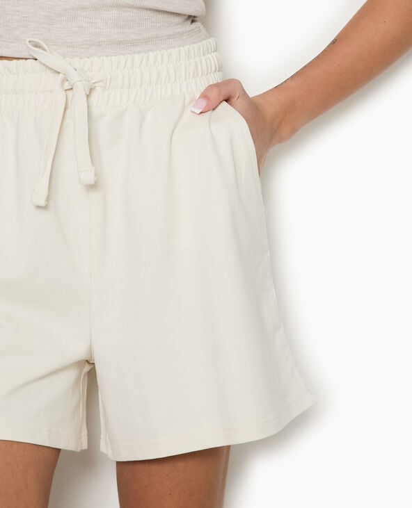 pimkie Short en molleton taille élastiquée - Blanc