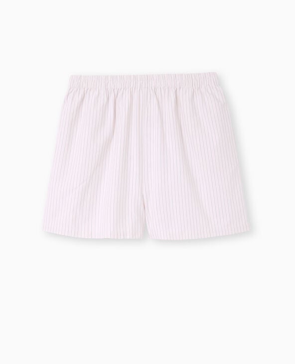 Pimkie Short Rayé Façon Pyjama D'homme - Rose Clair