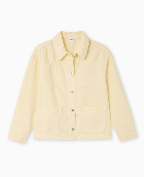 Pimkie Surchemise En Toile - Jaune Pâle