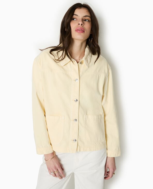 Pimkie Surchemise En Toile - Jaune Pâle