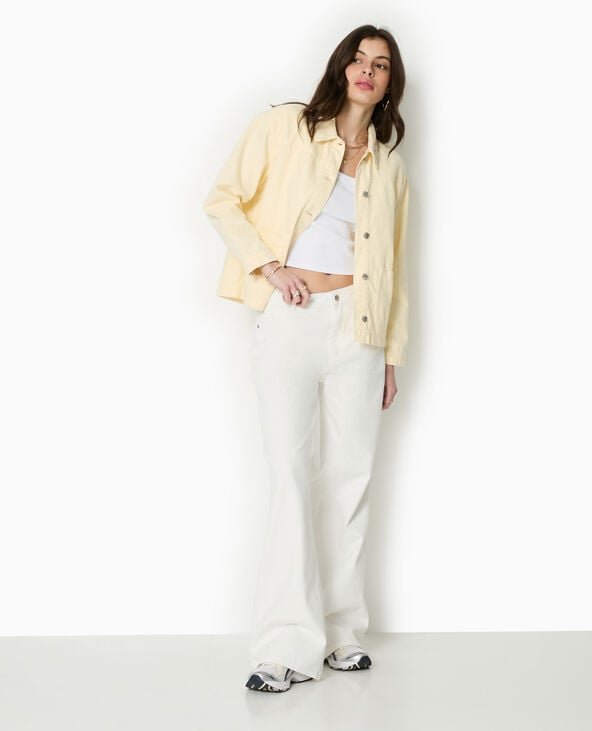 pimkie Surchemise en toile - Jaune pâle