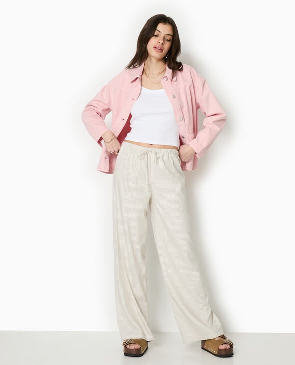 pimkie Surchemise en toile - Rose clair