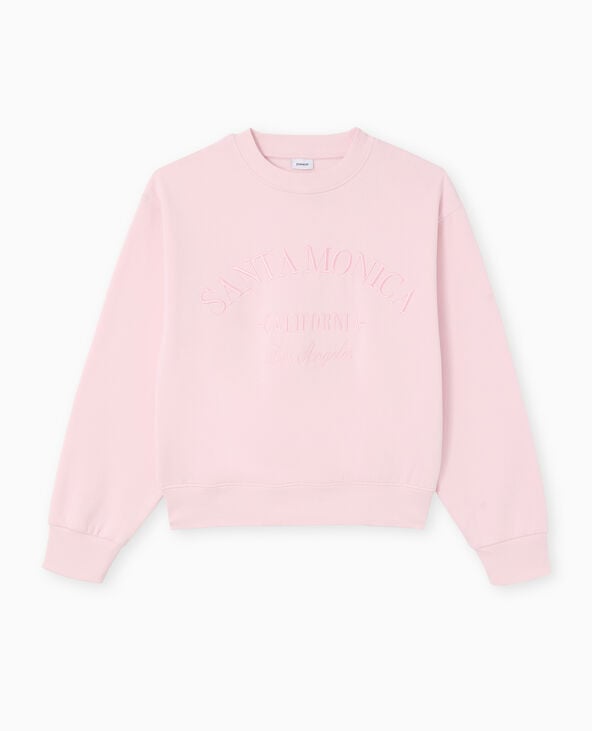 Pimkie Sweat Col Rond Avec Broderie - Rose