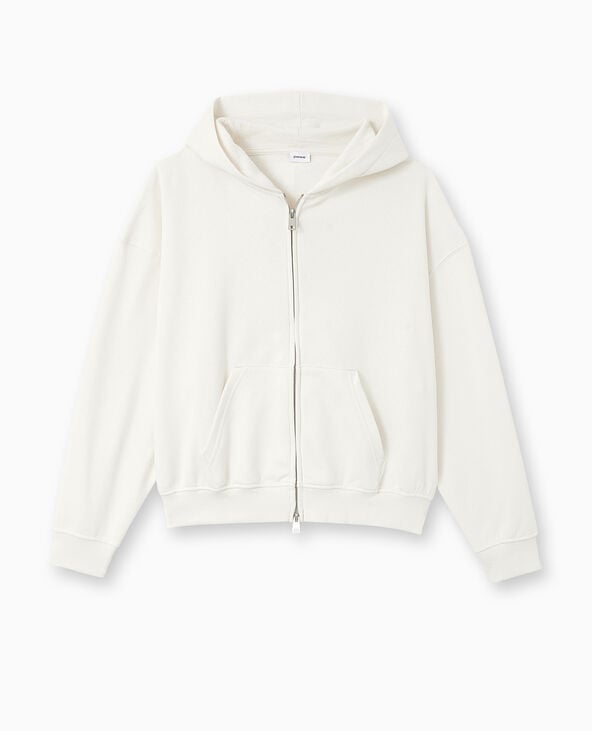 Pimkie Sweat Zippé Avec Capuche - Blanc