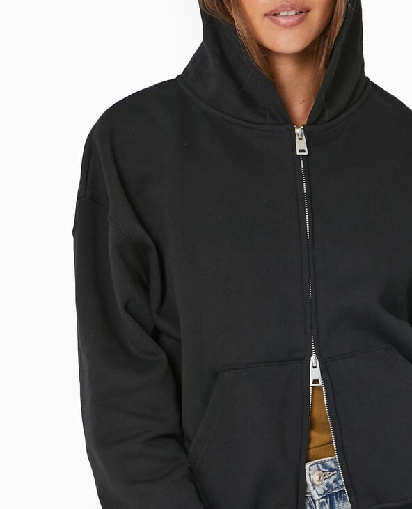 Pimkie Sweat Zippé Avec Capuche - Noir