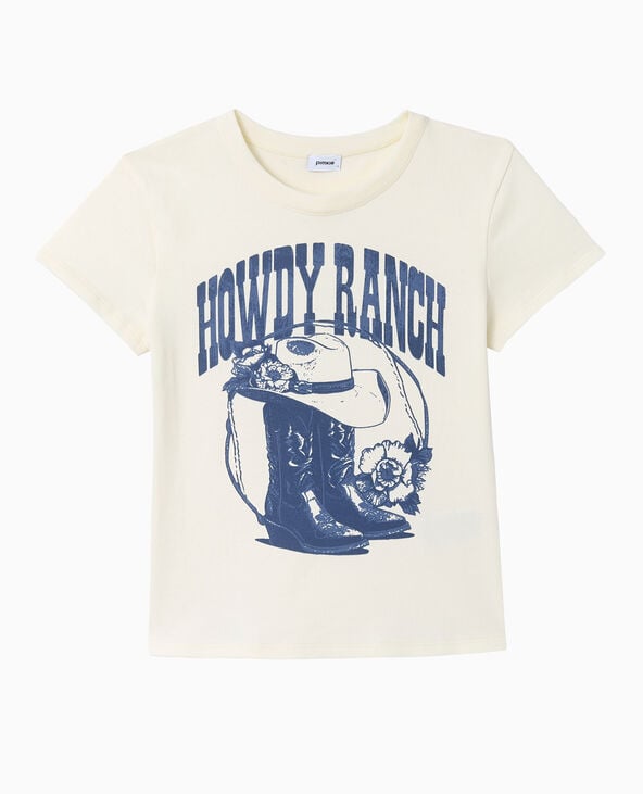 Pimkie T-shirt Ajusté Avec Print - Blanc