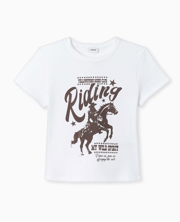 Pimkie T-shirt Ajusté Avec Print - Blanc