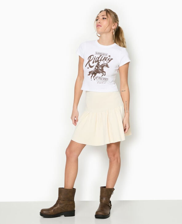 Pimkie T-shirt Ajusté Avec Print - Blanc