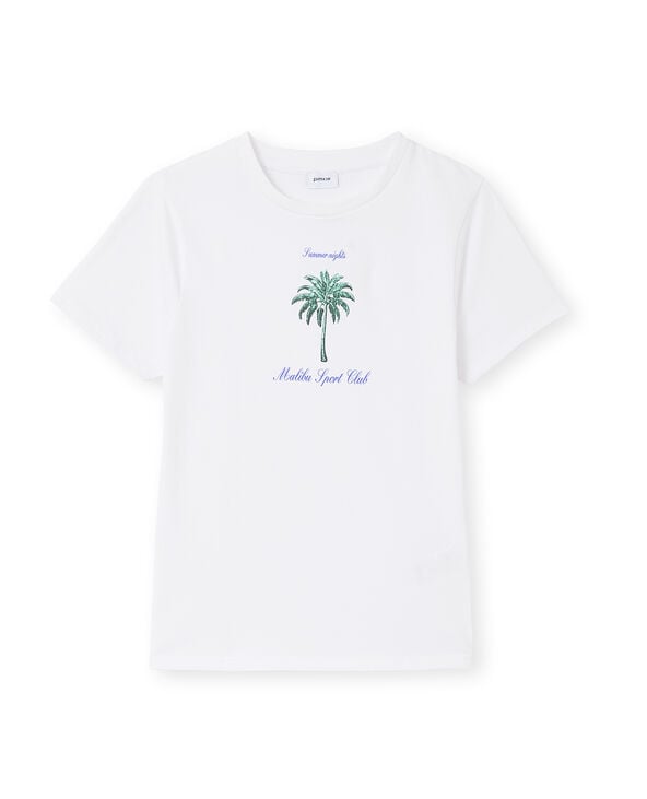 Pimkie T-shirt Ajusté Avec Print - Blanc
