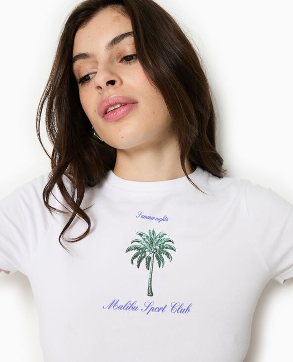 pimkie T-shirt ajusté avec print - Blanc