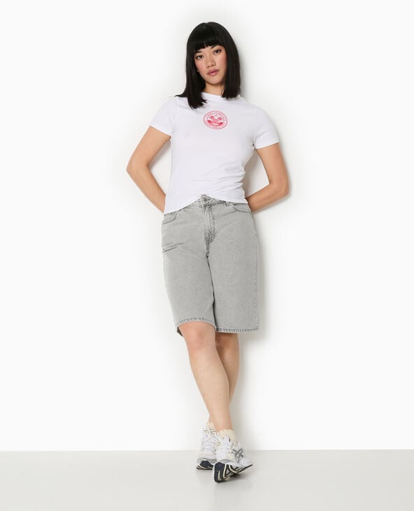 Pimkie T-shirt Ajusté Avec Print - Blanc