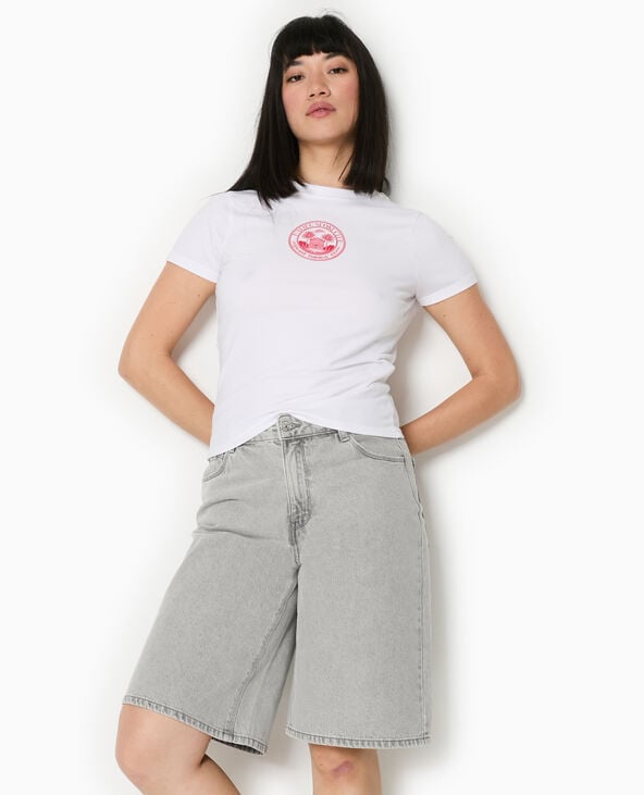 Pimkie T-shirt Ajusté Avec Print - Blanc