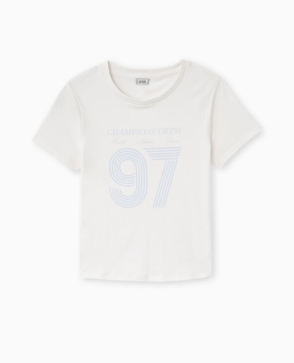 Pimkie T-shirt Ajusté Avec Print Devant - Blanc