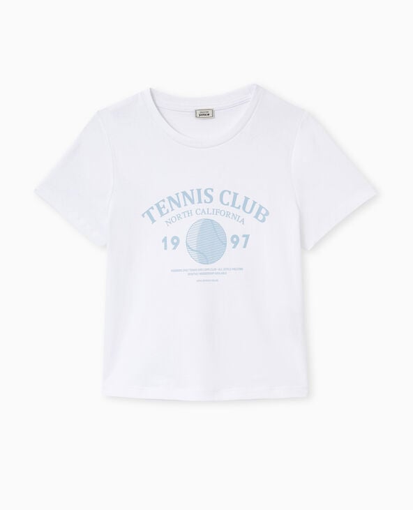 Pimkie T-shirt Ajusté Avec Print Devant - Blanc