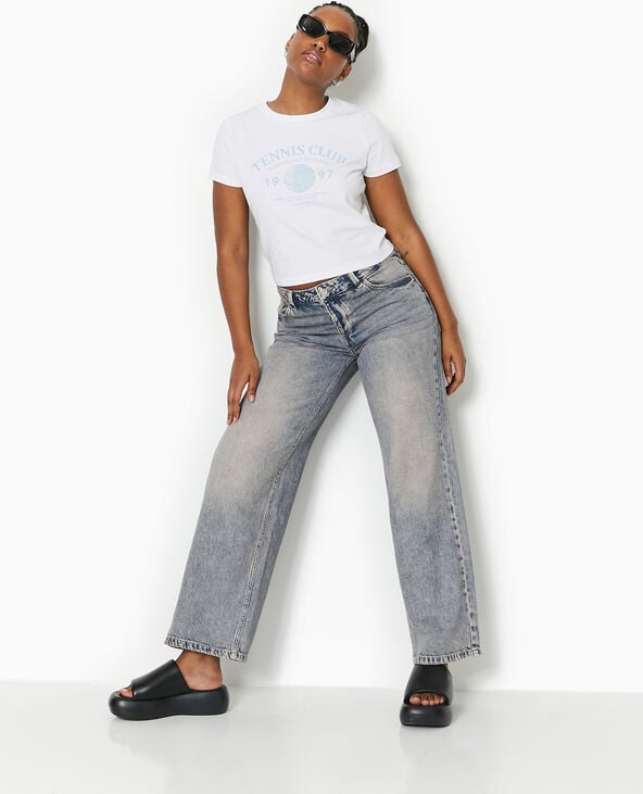 pimkie T-shirt ajusté avec print devant - Blanc