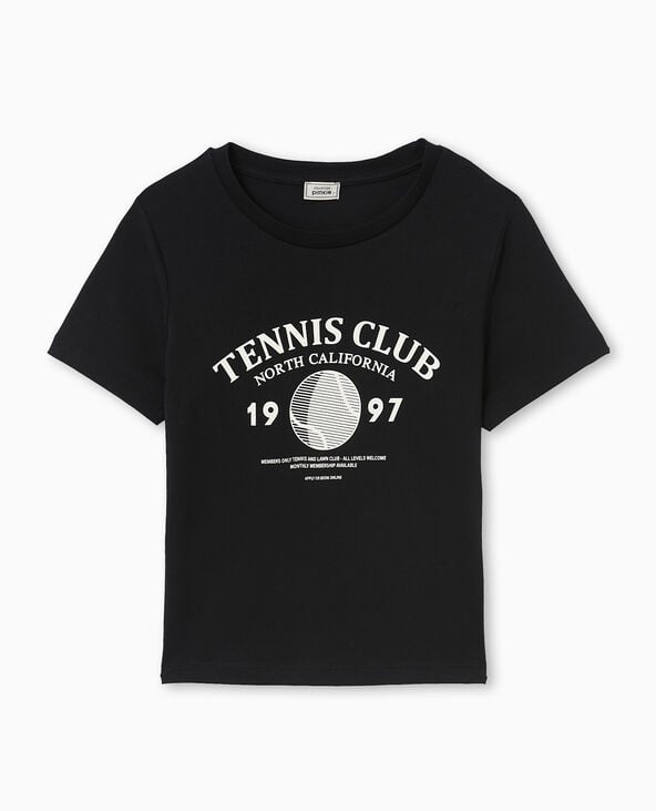 Pimkie T-shirt Ajusté Avec Print Devant - Noir