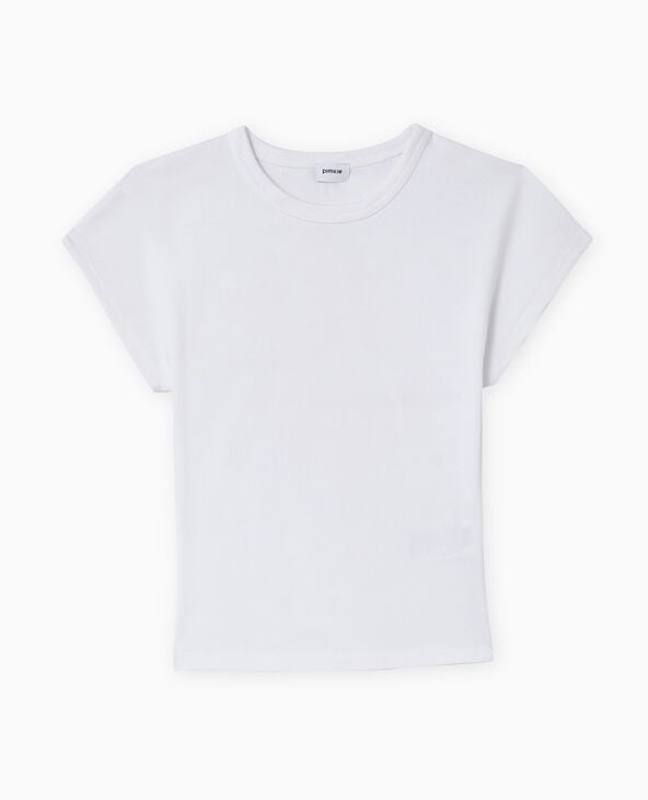 Pimkie T-shirt Ajusté Manches Raccourcies - Blanc