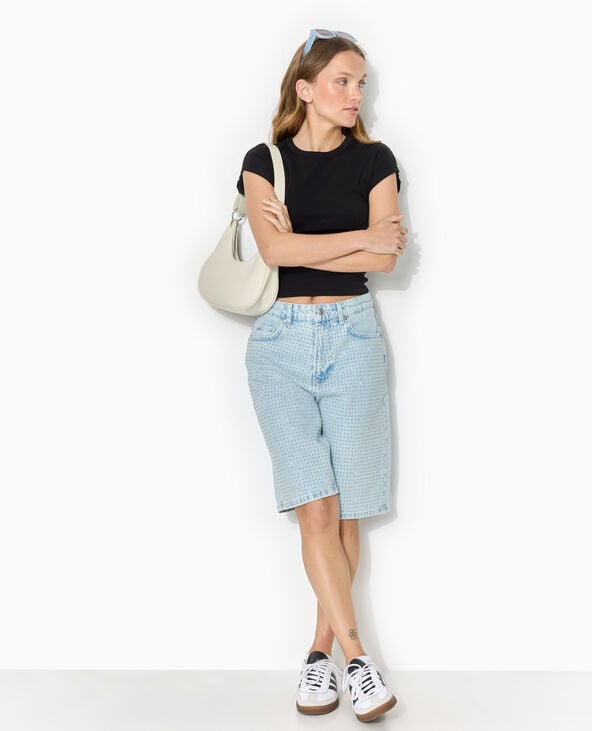 pimkie T-shirt ajusté manches raccourcies - Noir