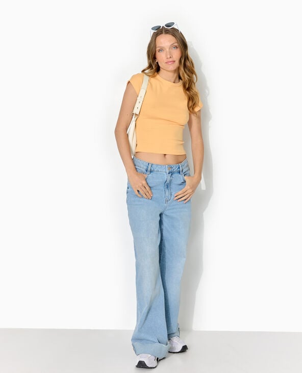 pimkie T-shirt ajusté manches raccourcies - Orange