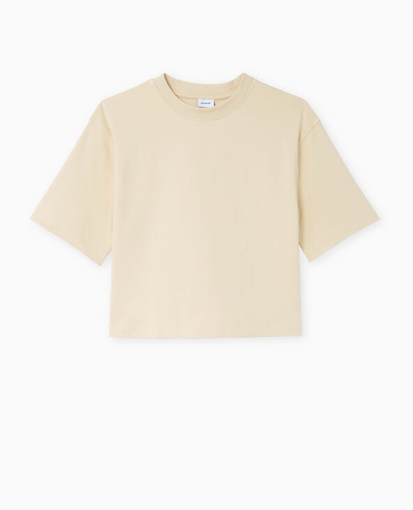 Pimkie T-shirt Ample Et Court - Beige