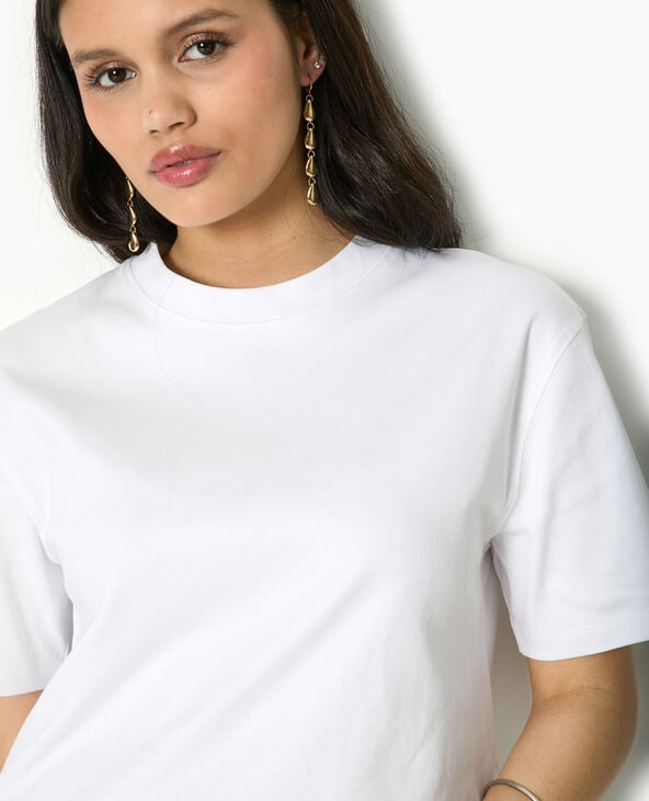 Pimkie T-shirt Ample Et Court - Blanc