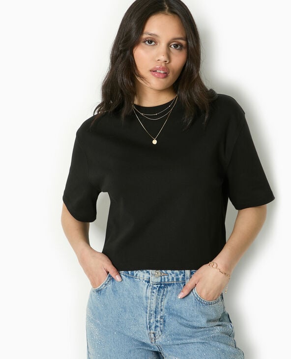 Pimkie T-shirt Ample Et Court - Noir