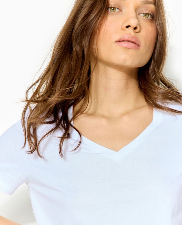 pimkie T-shirt col V manches courtes - Blanc
