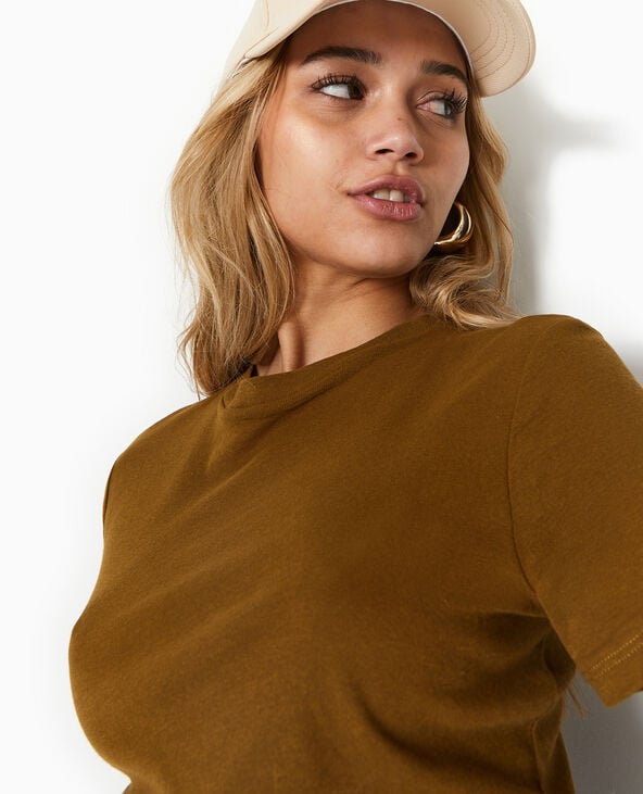 Pimkie T-shirt En Maille Légère - Vert Kaki