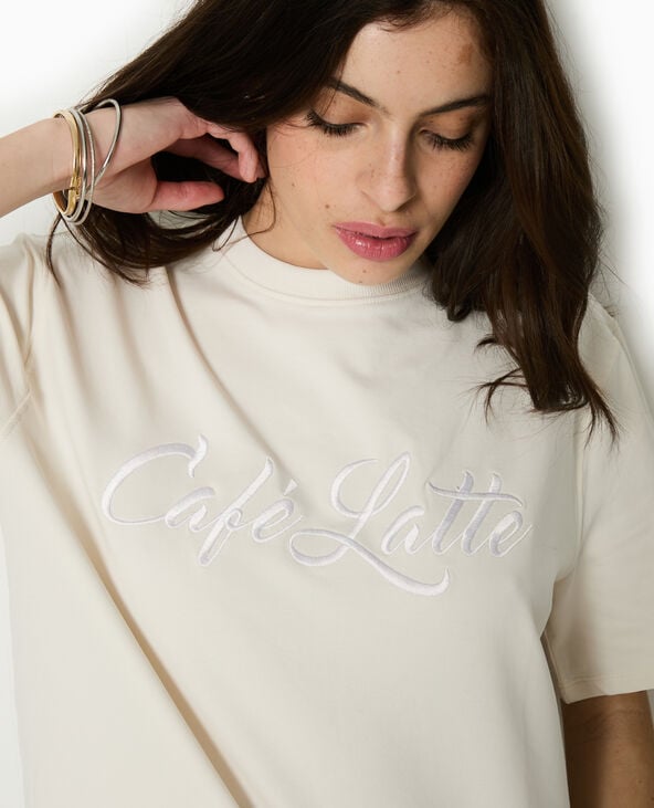 pimkie T-shirt épais avec broderie - Blanc