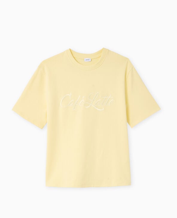 Pimkie T-shirt épais Avec Broderie - Jaune Pâle