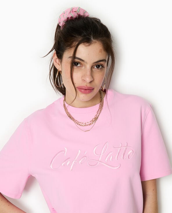 pimkie T-shirt épais avec broderie - Rose