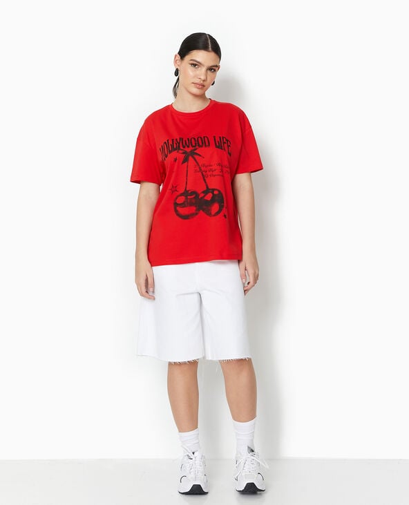pimkie T-shirt oversize avec print - Rouge
